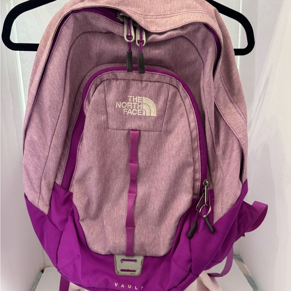 The North Face Pink and Purple Vault Backpack